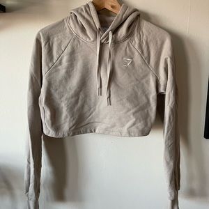Gymshark cropped hoodie - tan